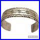 73grams Maggie Perry Native American Navajo STERLING SILVER STAMPED BRACELET