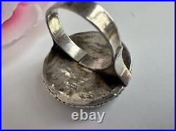 925 Sun Face Ring Silver Vintage Jewelry Native American Old Pawn Handcrafted