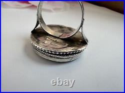 925 Sun Face Ring Silver Vintage Jewelry Native American Old Pawn Handcrafted