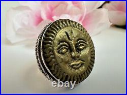 925 Sun Face Ring Silver Vintage Jewelry Native American Old Pawn Handcrafted