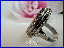 925 Sun Face Ring Silver Vintage Jewelry Native American Old Pawn Handcrafted