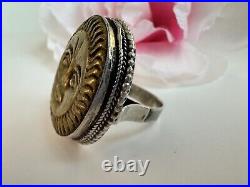 925 Sun Face Ring Silver Vintage Jewelry Native American Old Pawn Handcrafted