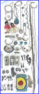 AMAZING Lot Of Sterling Silver Native American Navajo Jewelry & Accessories