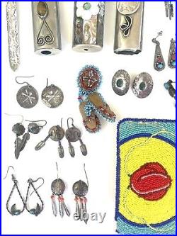 AMAZING Lot Of Sterling Silver Native American Navajo Jewelry & Accessories