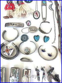 AMAZING Lot Of Sterling Silver Native American Navajo Jewelry & Accessories