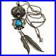 Amazing Native American Navajo Morenci Turquoise Sterling Silver Necklace