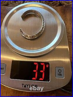 American Indian native NAVAJO Tribal Sterling Silver Bracelet 33g (small)