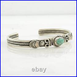 Bracelet Native American Sterling Silver Cuff Spiderweb Turquoise