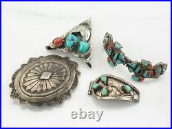 Collection Miscellaneous Native American Jewelry Turquoise Coral Sterling Silver