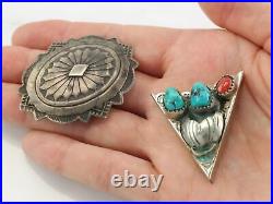 Collection Miscellaneous Native American Jewelry Turquoise Coral Sterling Silver