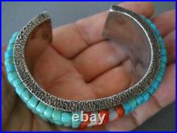 Colorful Native American Intricate Multi-Stone Inlay Sterling Silver Bracelet