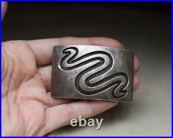 Dale Begaye Vintage Native American Navajo Sterling Silver Belt Buckle