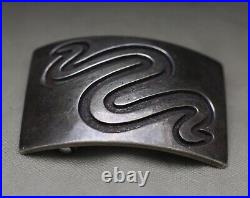 Dale Begaye Vintage Native American Navajo Sterling Silver Belt Buckle