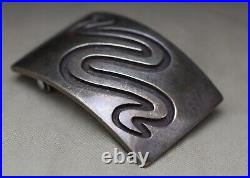 Dale Begaye Vintage Native American Navajo Sterling Silver Belt Buckle