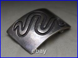 Dale Begaye Vintage Native American Navajo Sterling Silver Belt Buckle