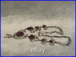 Dan Nieto Sterling Silver Necklace Seahorse Ruby Native American Jewelry (NE11)