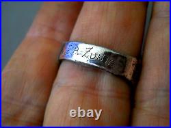 ERNEST ZUNIE Native American Multi-Stone Inlay Sterling Silver Bighorn Ram Ring