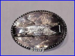 Estate Sterling Silver Belt Lapis Lazuli Buckle Hand Made Native American LFHW