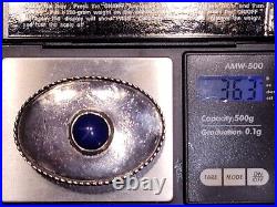 Estate Sterling Silver Belt Lapis Lazuli Buckle Hand Made Native American LFHW