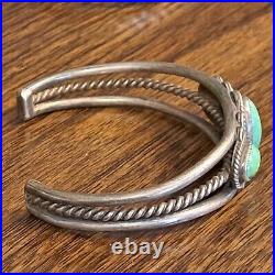 Exquisite Native American Navajo Royston Turquoise Sterling Silver Cuff Bracelet