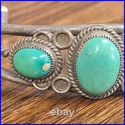 Exquisite Native American Navajo Royston Turquoise Sterling Silver Cuff Bracelet