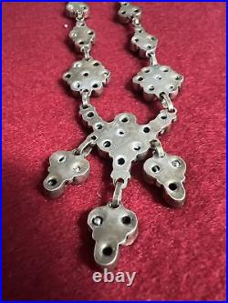 HEAVY Vintage Native American 925 Sterling Silver necklace 22