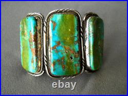 HUGE Native American Royston Turquoise Sterling Silver Cuff Bracelet 116g 2.4T