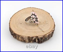 Handcrafted Navajo Pink Conch Cluster Ring Native American Jewelry Sz 8.75 US