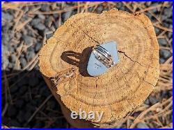 Handcrafted Zuni Corn Maiden Kachina Adjustable Ring Turquoise Jewelry Sz 7.5