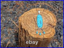 Handcrafted Zuni Corn Maiden Kachina Turquoise Pendant Native American Artistry