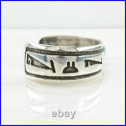 Hopi, Native American Sterling Silver Cuff Bracelet Turquoise Asymmetrical