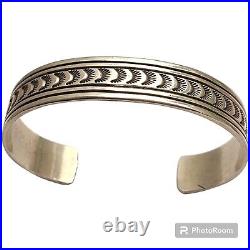 IMPORTANT WILLIE FAMILY VINTAGE NATIVE AMERICAN STERLING SILVER Sun Bracelet