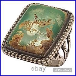 Important Early Hopi Sterling Silver & Old Cerrillos Turquoise Ringsz8