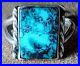 LARGE EARLY VINTAGE NAVAJO NATIVE AMERICAN STERLING SILVER TURQUOISE RING sz 10+