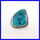 Native American D Sterling Silver Blue Spiderweb Turquoise Rain Drops Ring 6.5