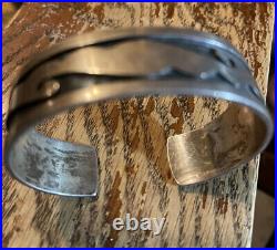 Native American Hopi Virgil Thomas sterling silver cuff Hopi Craft Free Shipp