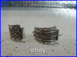 Native American Indian Jewelry Sterling Silver 14K Gold B. Morgan Watch Pieces