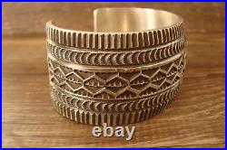 Native American Jewelry Hand Stamped Sterling Silver Cuff Bracelet by Maloney