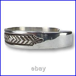 Native American Jewelry Navajo Bruce Morgan Sterling Silver Cuff Bracelet