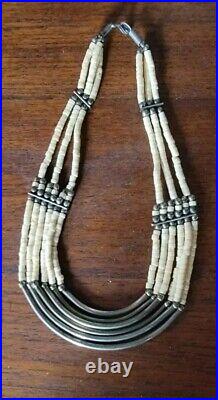 Native American Jewelry Necklace Silver With Beads