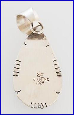 Native American Navajo Handmade Sterling Silver with Blue Lapis Pendant