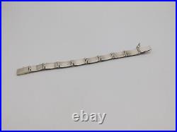 Native American Navajo Indian Wilbert Benally Sterling Silver Inlay Bracelet