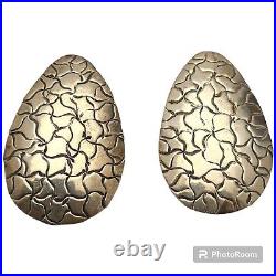 Native American Navajo Maria Platero Sterling Silver teardrop post Earrings