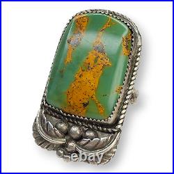 Native American Navajo Royston Turquoise Sterling Silver Large Ring SZ 12.25