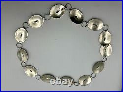 Native American RJ Robert Johnson Solid Sterling Silver Concho Belt