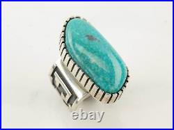 Native American Ring Waterweb Turquoise Overlay Sterling Silver Size 6 1/2