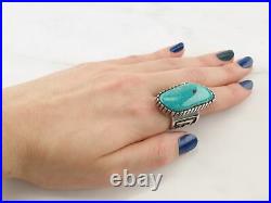 Native American Ring Waterweb Turquoise Overlay Sterling Silver Size 6 1/2