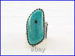 Native American Ring Waterweb Turquoise Overlay Sterling Silver Size 6 1/2