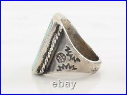 Native American Silver Ring Turquoise Inlay Sterling