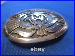 Native American Sterling Silver Bear/Oso Belt Buckle signed